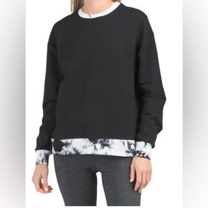 Nanette Lepore Play Tie Dye trim sweatshirt NWT